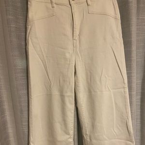 Gap wide leg white jeans